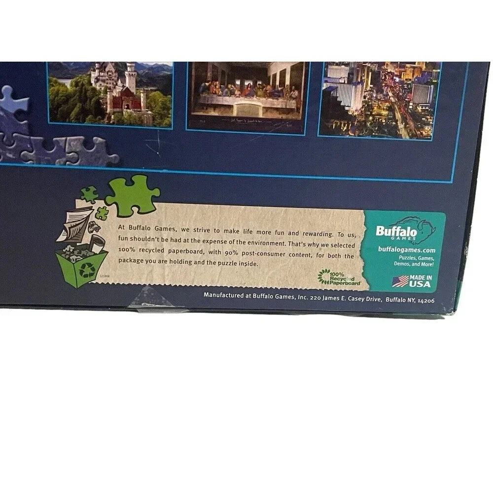 2000pc THE STARRY NIGHT JIGSAW PUZZLE Vincent Van Gogh Buffalo Games Complete